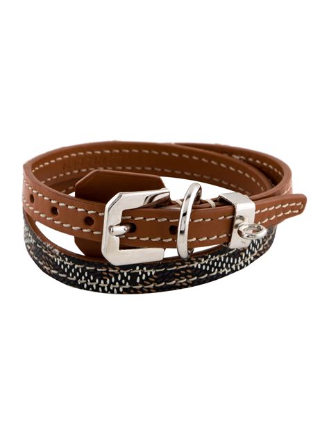 goyard edmond leather bracelet.